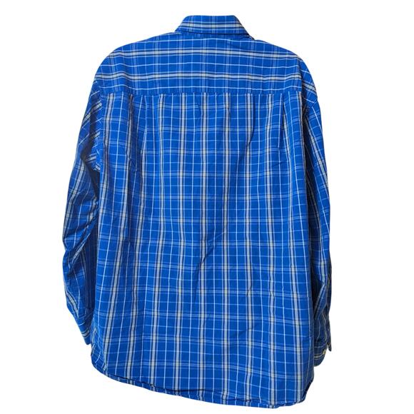 Izod Shirt Mens 2XL Plaid Button Down Long Sleeve Classic Fit Pockets Collar - Picture 14 of 16
